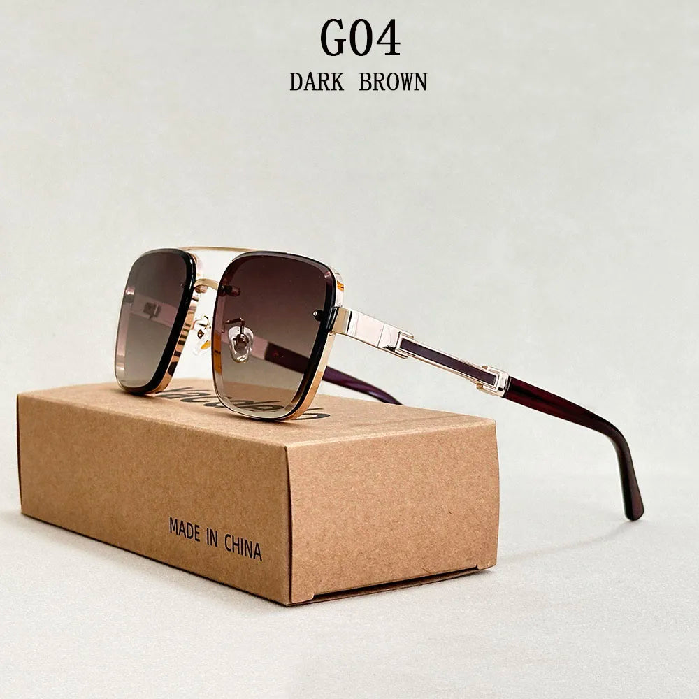 New Sunglasses For Men Luxury Fashion Glasses Sunscreen Square Sunglasses Women Trendy Vintage Gafas De Sol Hombre Zonnebril Su