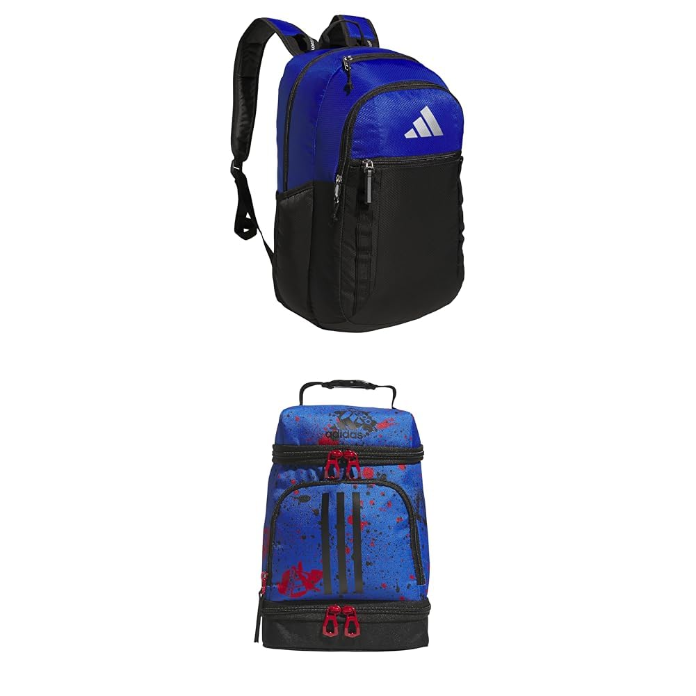 adidas Excel Backpack for Men & Women – Durable Large Athletic Laptop Bag, 7.0/Black, One Size