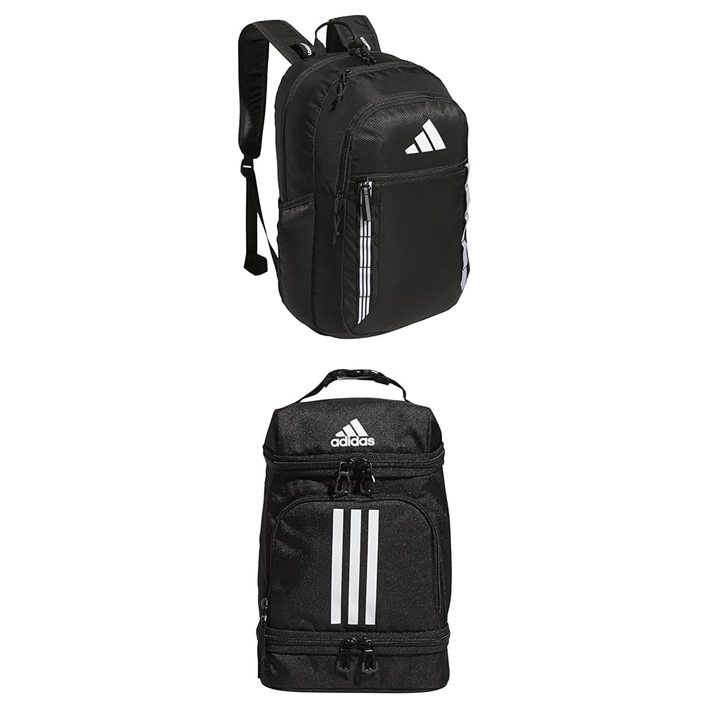 adidas Excel Backpack for Men & Women – Durable Large Athletic Laptop Bag, 7.0/Black, One Size