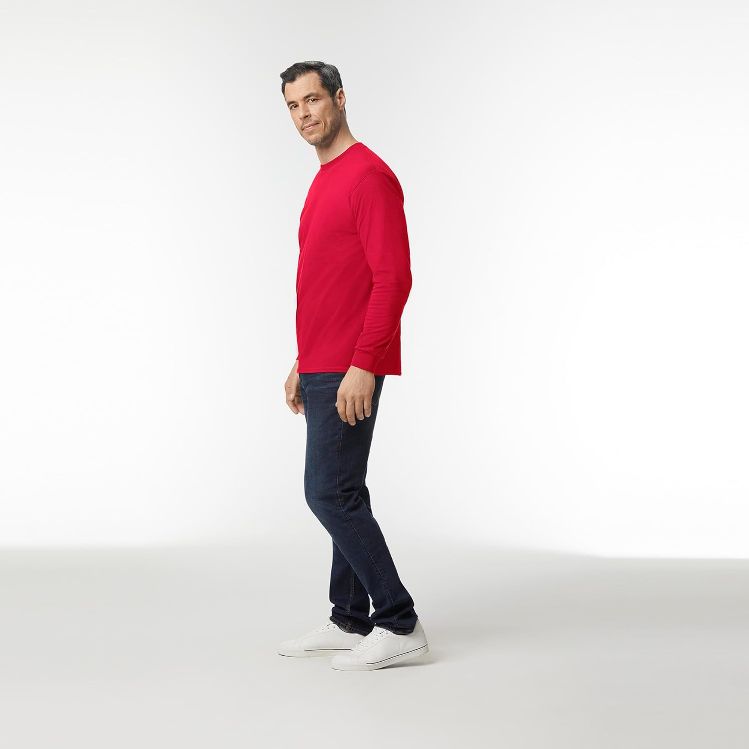 Gildan Adult Heavy Cotton Long Sleeve T-Shirt, Style G5400, 2-Pack