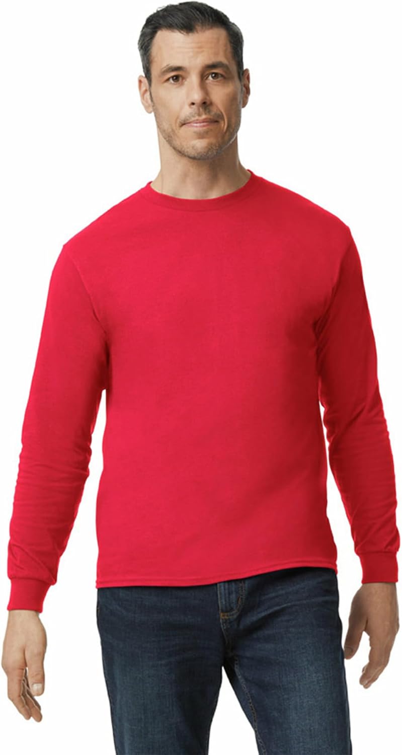 Gildan Adult Heavy Cotton Long Sleeve T-Shirt, Style G5400, 2-Pack