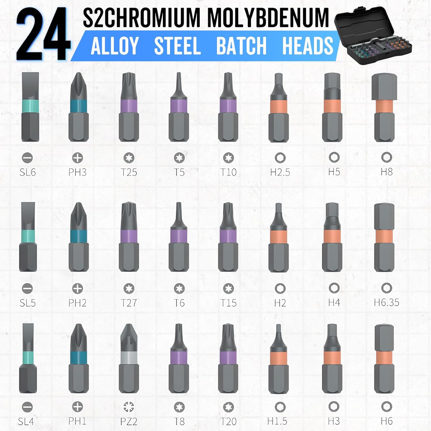 DIY Screwdriver 24 in 1, New 24 In 1 Multi Bit Magnetic Screwdriver Set Multifunctional Toolbox, 24 in 1 multifunctional household wrench screwdriver tool combination set (1)