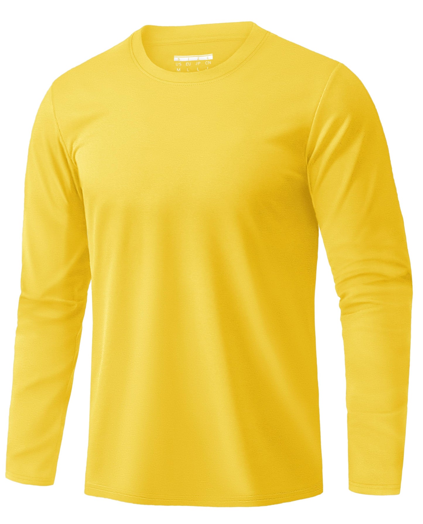 EKLENTSON Men's Cotton Crewneck T-Shirts Long Sleeve Plain Tee Moisture Wicking Casual Tshirts Solid Color