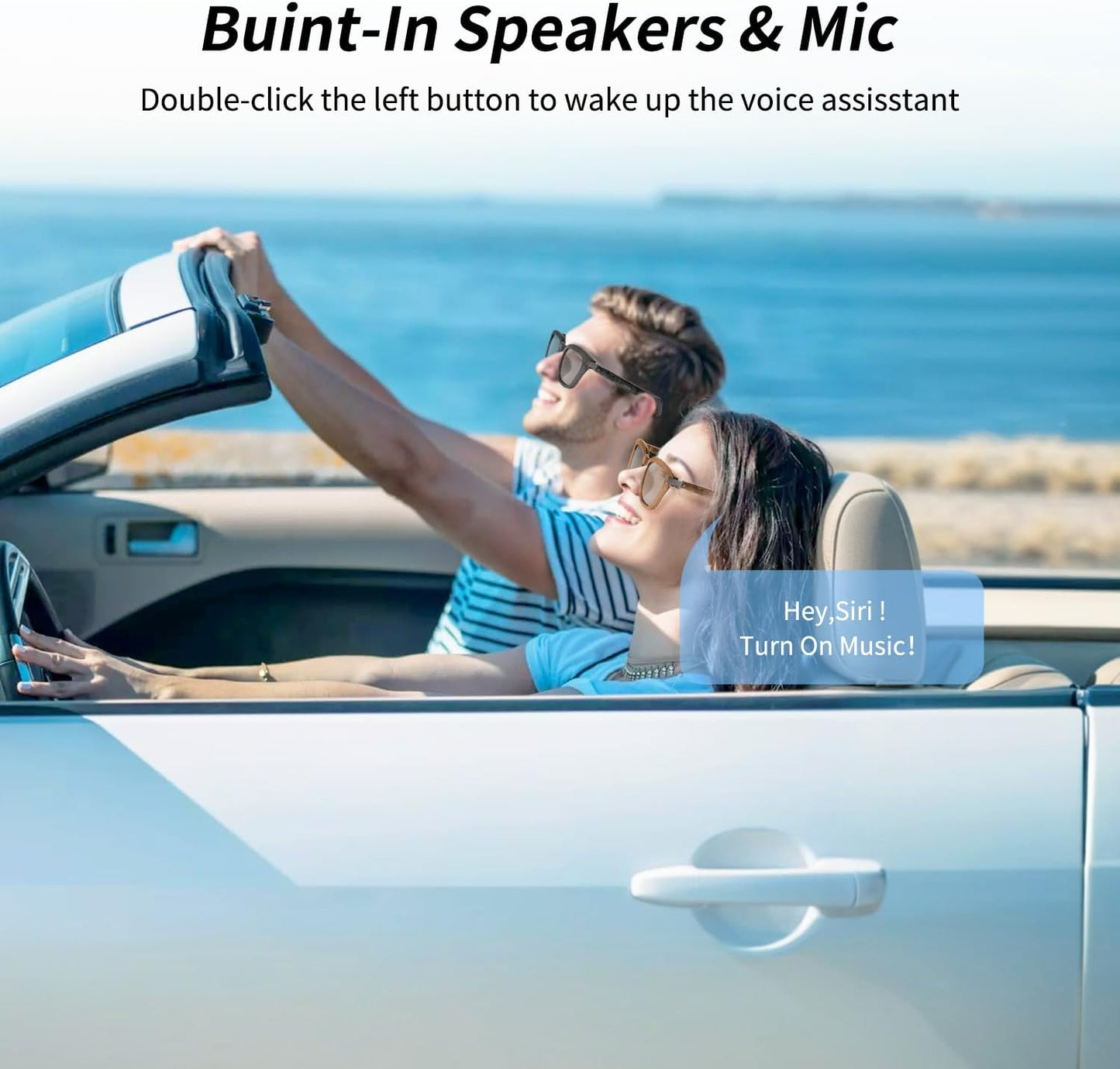 Smart AI Bluetooth Glasses for Women/Men with 144 Language Instant Translation & Interpretation, Outdoor Mode UV Protection, Touch Control and Voice Control- Large Frame Design(Gray)