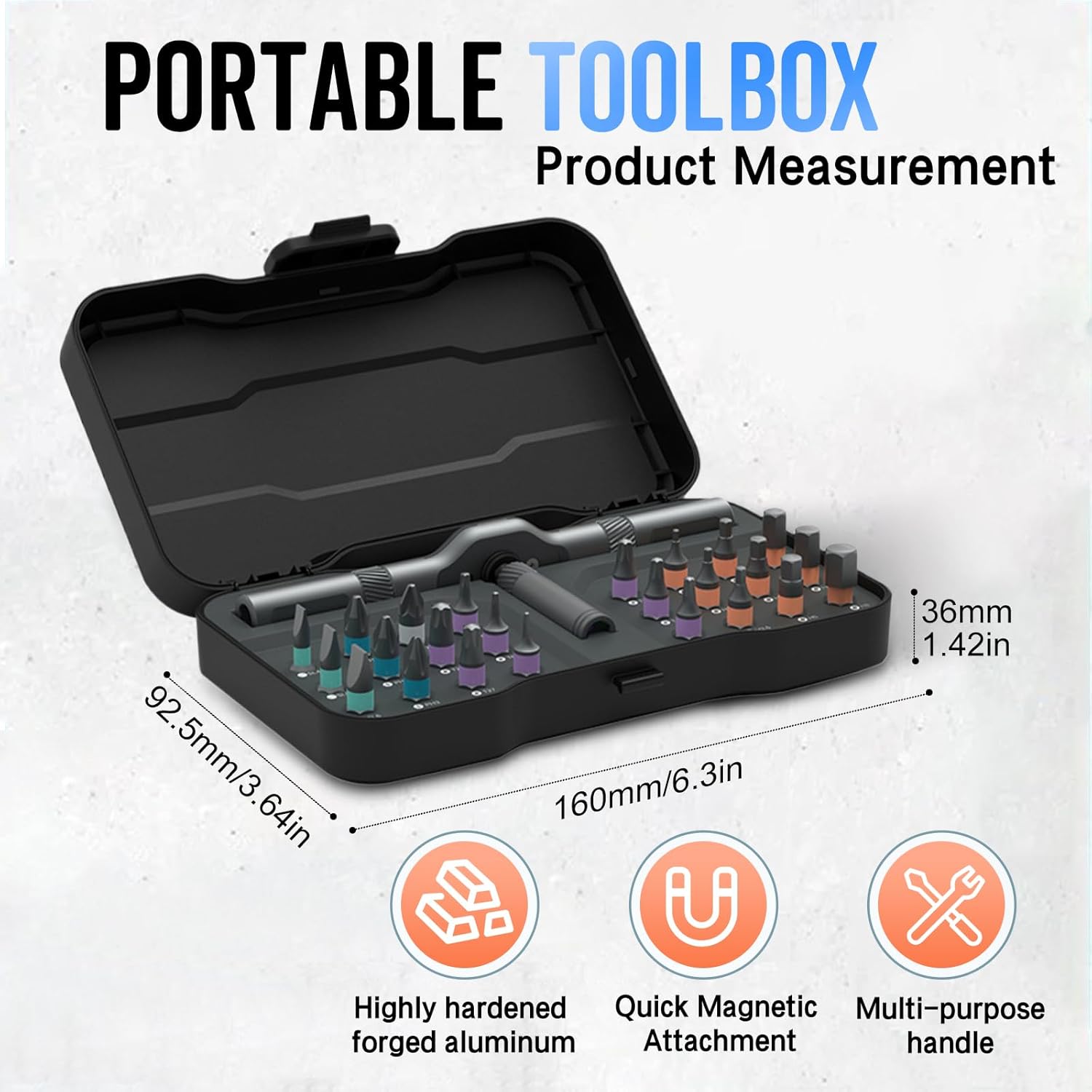 DIY Screwdriver 24 in 1, New 24 In 1 Multi Bit Magnetic Screwdriver Set Multifunctional Toolbox, 24 in 1 multifunctional household wrench screwdriver tool combination set (1)