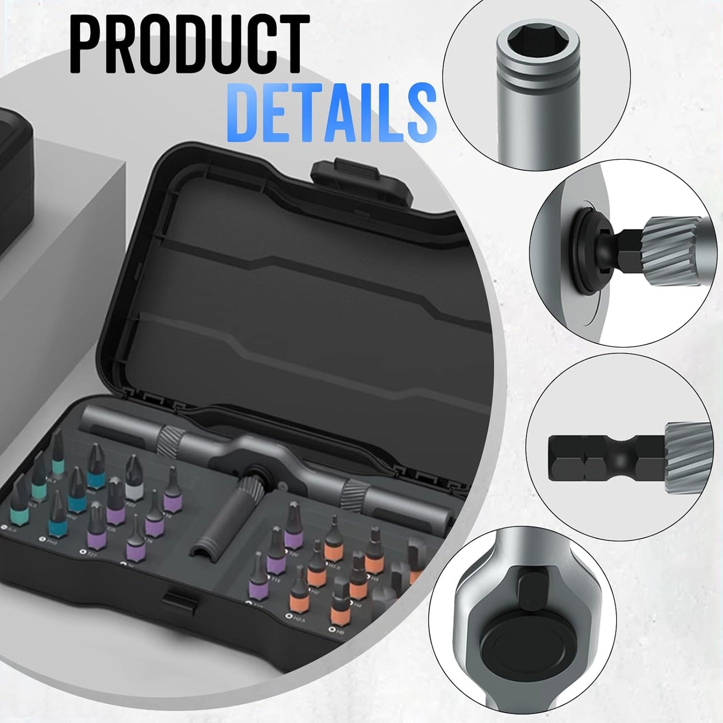 DIY Screwdriver 24 in 1, New 24 In 1 Multi Bit Magnetic Screwdriver Set Multifunctional Toolbox, 24 in 1 multifunctional household wrench screwdriver tool combination set (1)