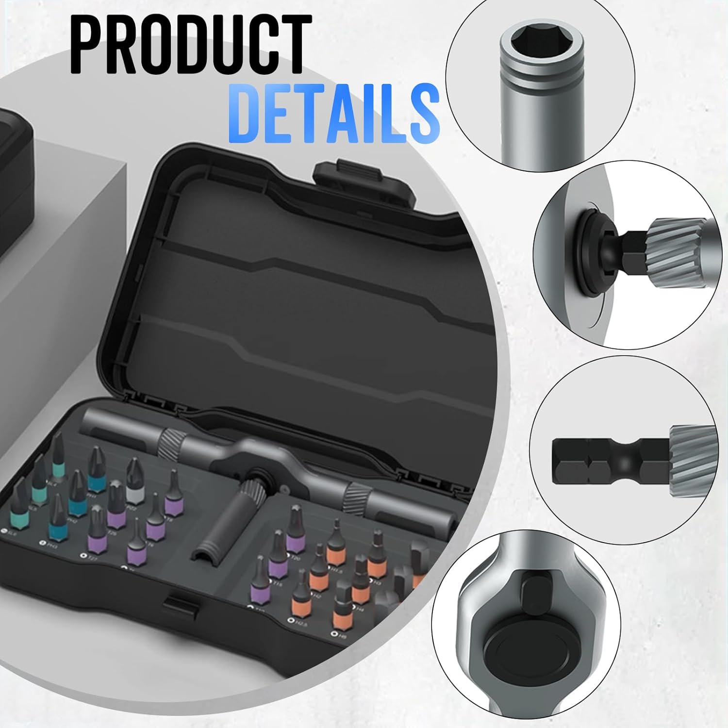 DIY Screwdriver 24 in 1, New 24 In 1 Multi Bit Magnetic Screwdriver Set Multifunctional Toolbox, 24 in 1 multifunctional household wrench screwdriver tool combination set (1)
