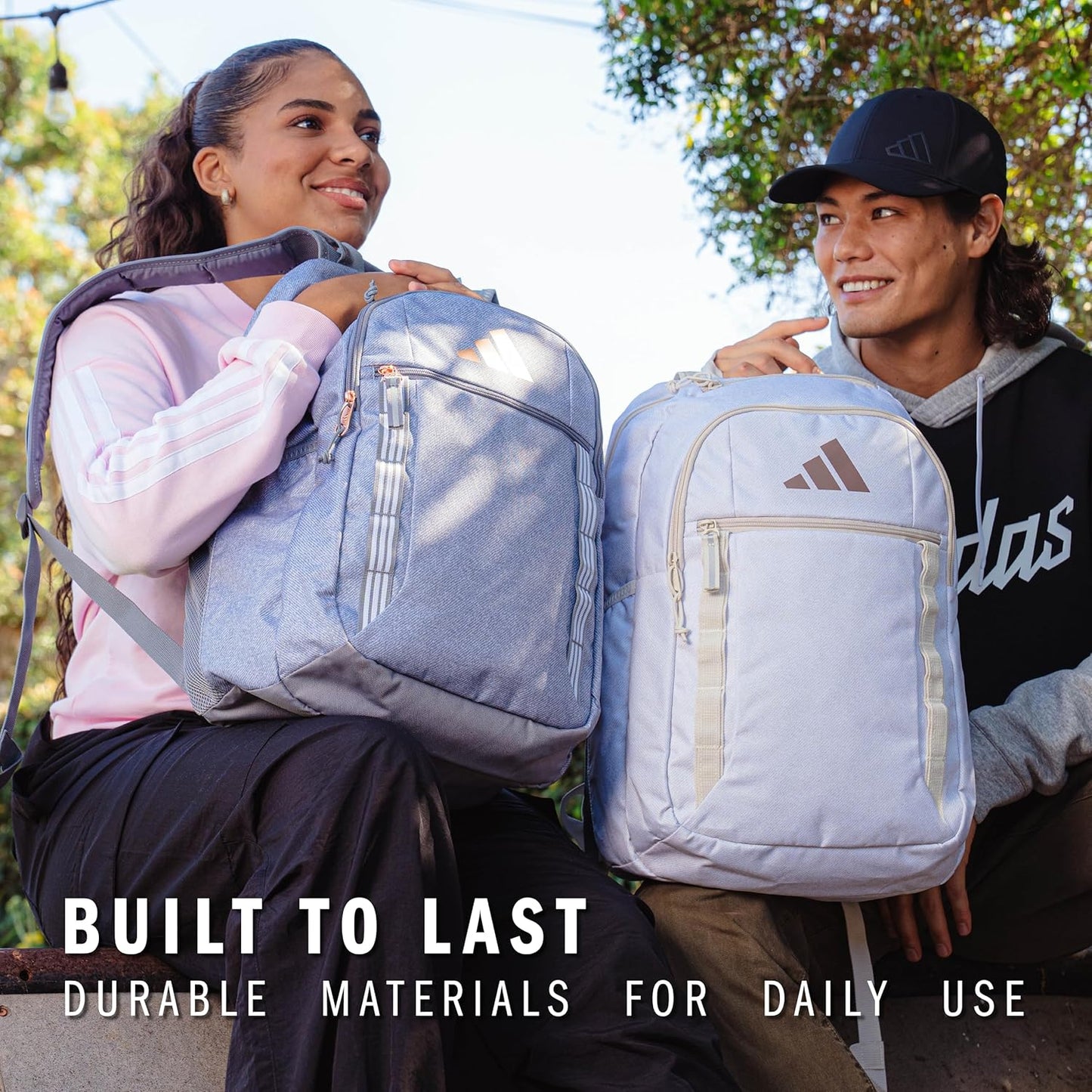 adidas Excel Backpack for Men & Women – Durable Large Athletic Laptop Bag, 7.0/Black, One Size