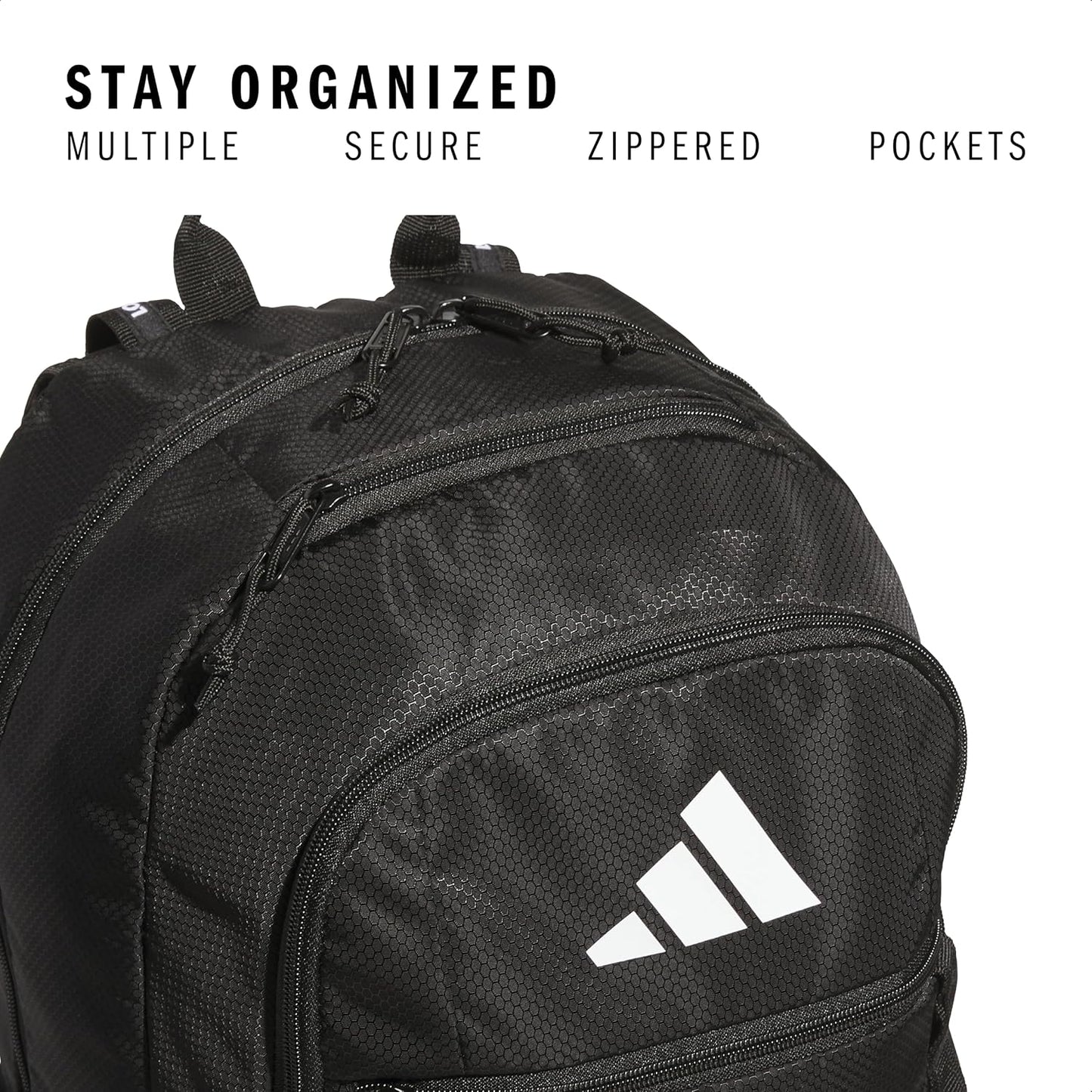 adidas Excel Backpack for Men & Women – Durable Large Athletic Laptop Bag, 7.0/Black, One Size