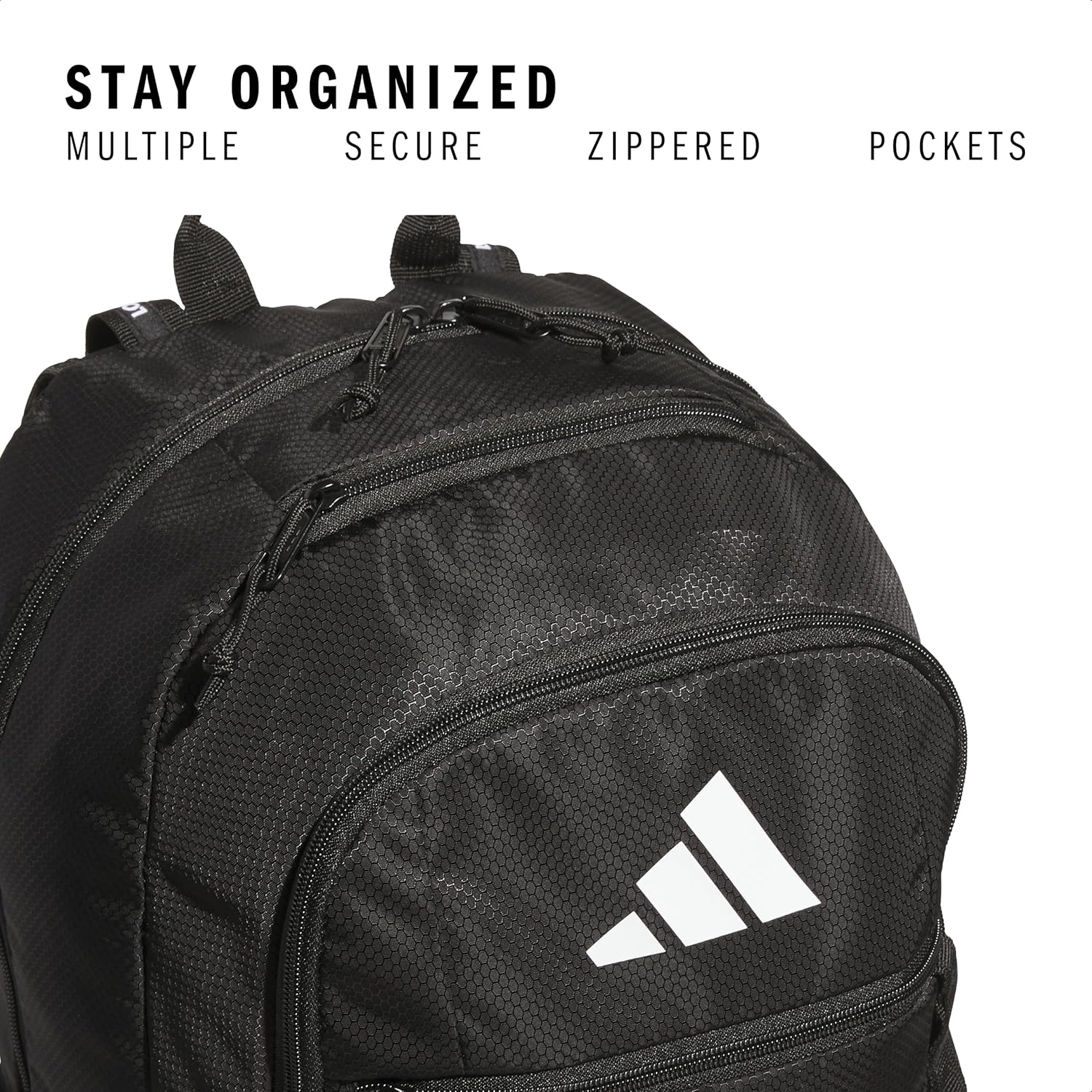 adidas Excel Backpack for Men & Women – Durable Large Athletic Laptop Bag, 7.0/Black, One Size