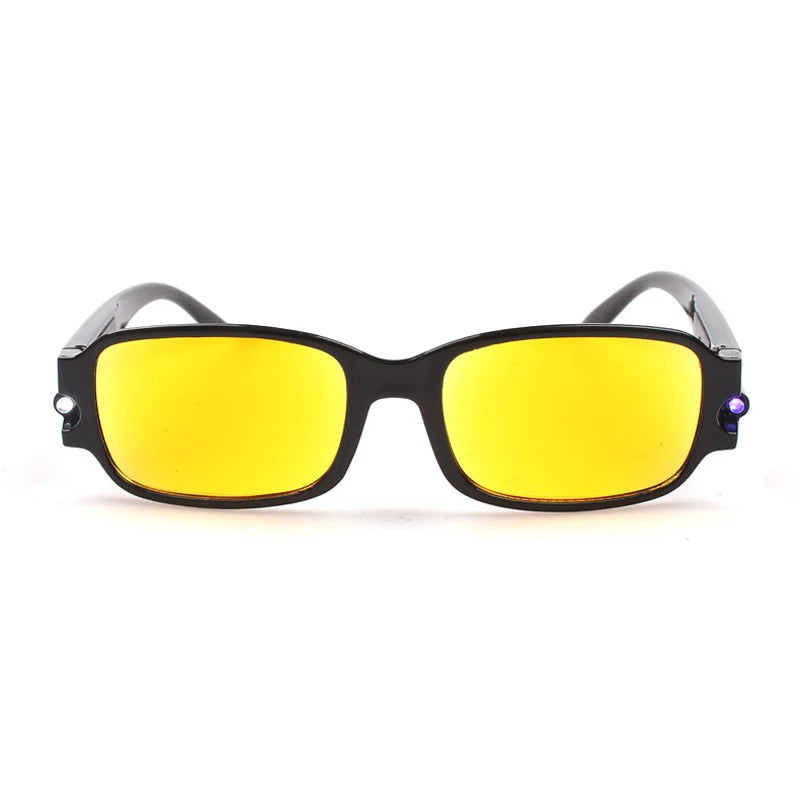 LED Light Reading Glasses Clear Occhiali Da Lettura +1.00 +1.50 +2.00 +2.50 +3.00 +3.50 +4.00 Diopter Night Presbyopic Glasses