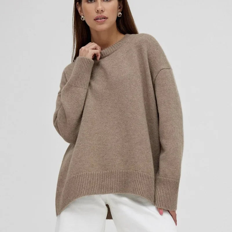 Winter Warm Soft Thick Knit Sweaters Black Sweater Pullover Loose Lazy Pullovers Korean Autumn Women Coat O Neck Sweater Jumper