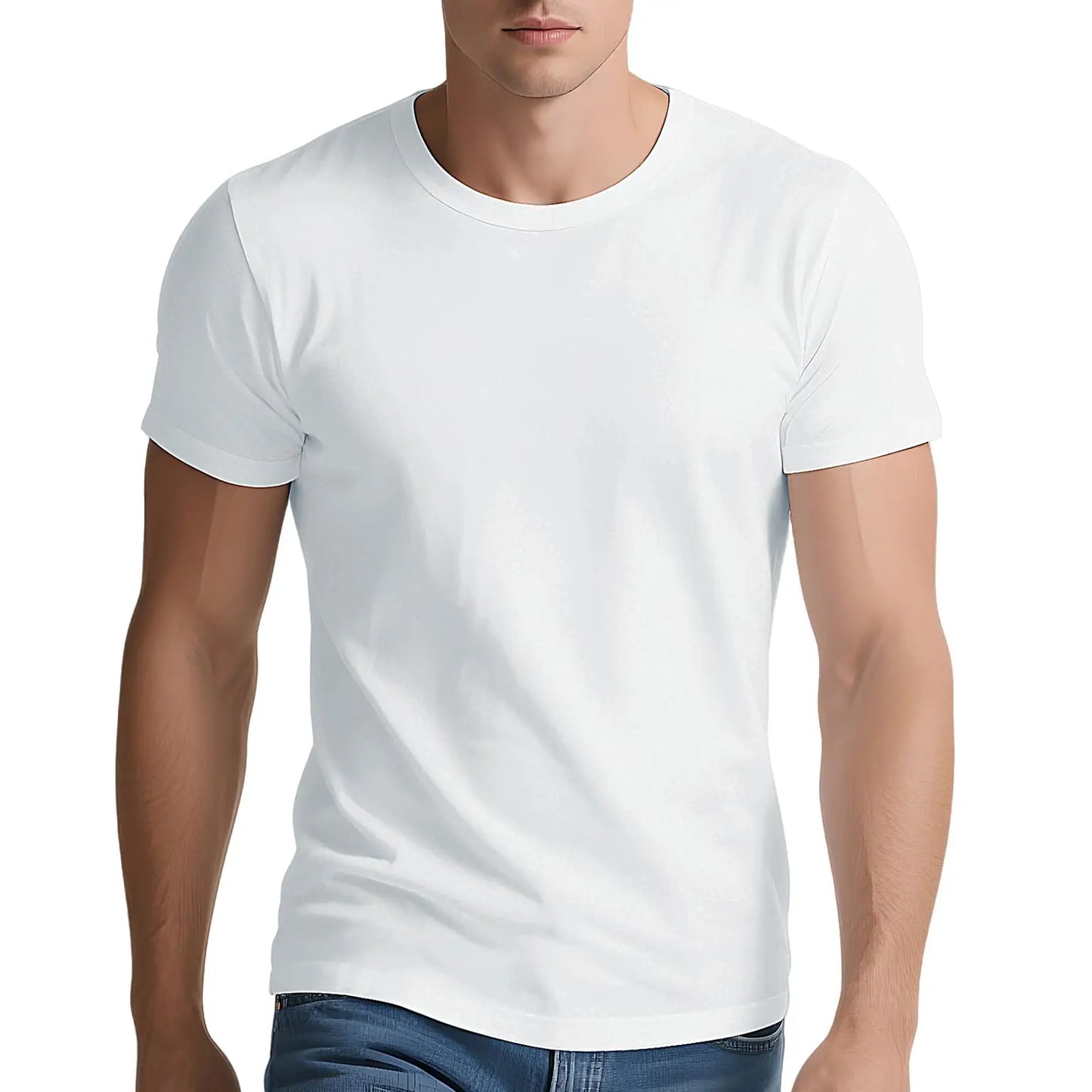 5pcs Men Tshirt 2025 summer White black Solid color Quick Drying Breathable Sweat-Absorbent tee top Suitable Fitness Gym and Run