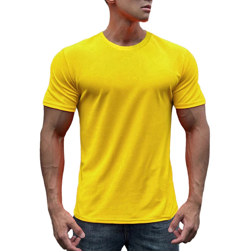 5 Pack Mens Running Shirts Workout Tops Men Sportswear Fitness T-Shirts Gym Tees Men Crew Neck Quick Dry Breathable T Shirt