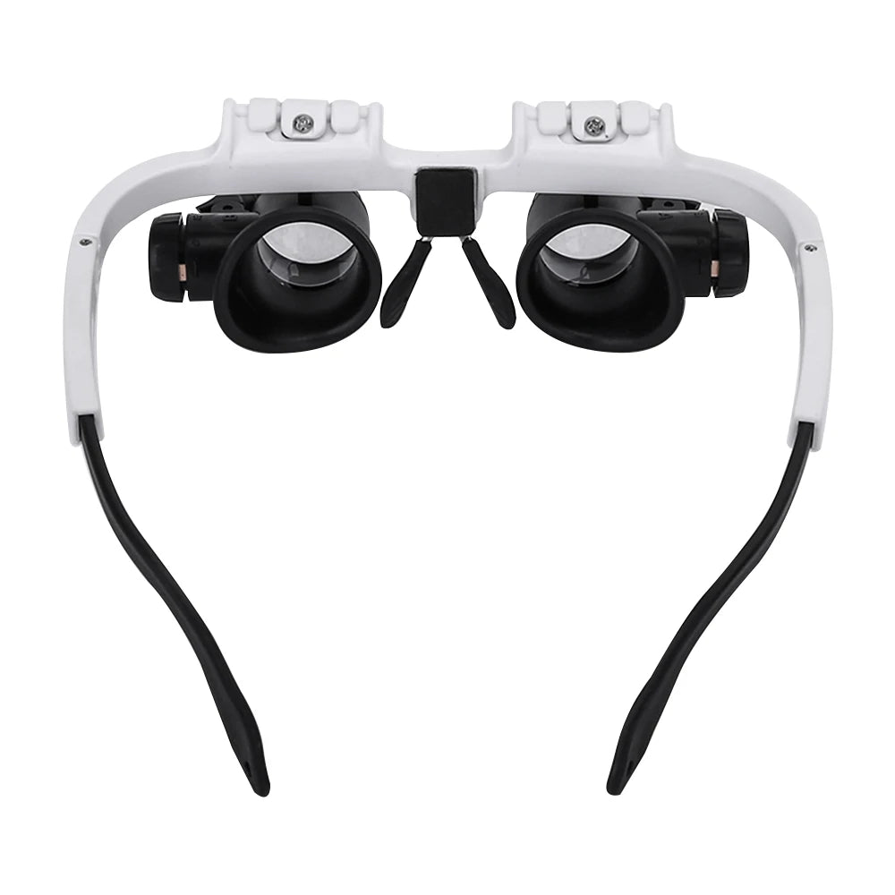 LED Headband Glasses Magnifiers 8X 15X 23X Craft Reading Magnifying Glass With Light  Magnifying Lens Mirror loupe Repair Tool