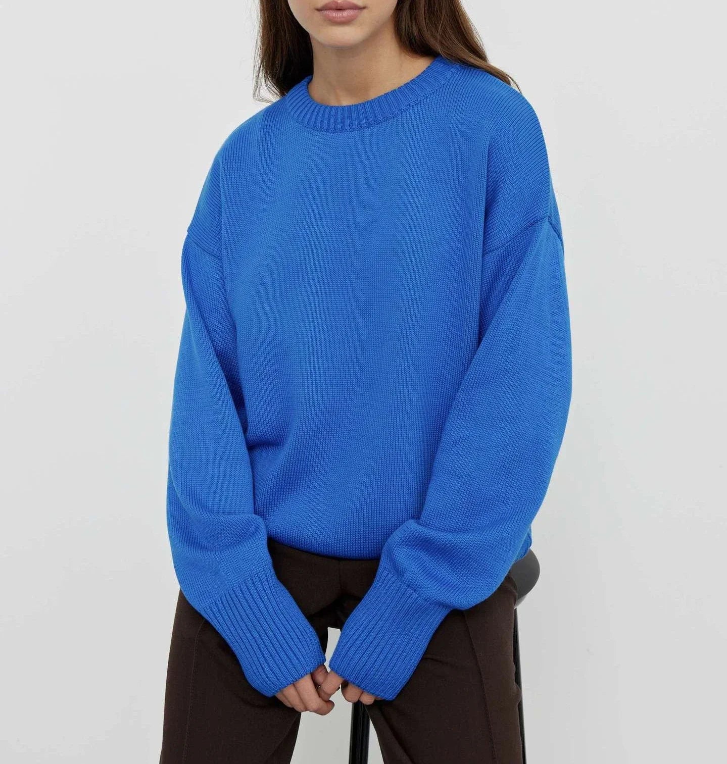 Winter Warm Soft Thick Knit Sweaters Black Sweater Pullover Loose Lazy Pullovers Korean Autumn Women Coat O Neck Sweater Jumper