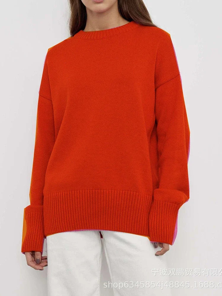 Winter Warm Soft Thick Knit Sweaters Black Sweater Pullover Loose Lazy Pullovers Korean Autumn Women Coat O Neck Sweater Jumper