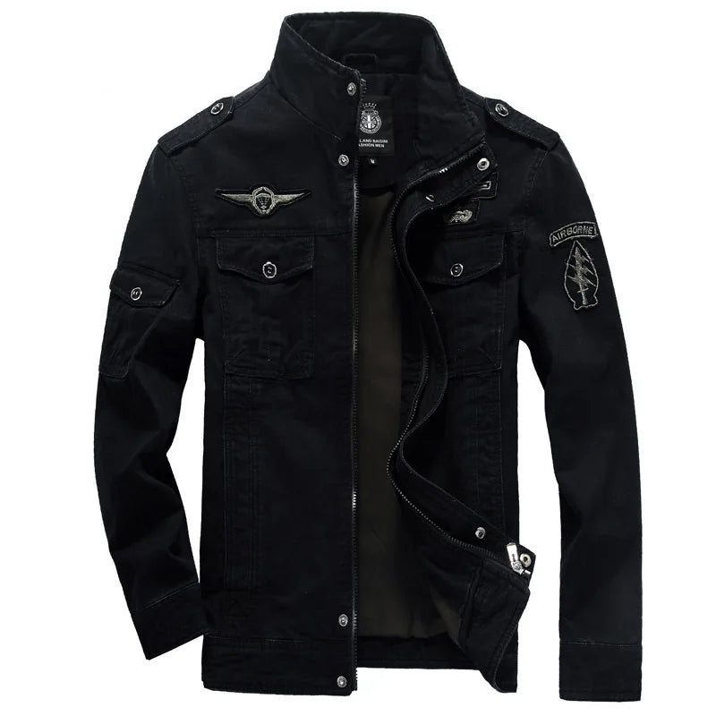 2024 New Cotton Jacket Men's Wild Hunting Windproof Multi-Pocket Work Jacket Autumn Casual Army Green Mountain Climbing Coat