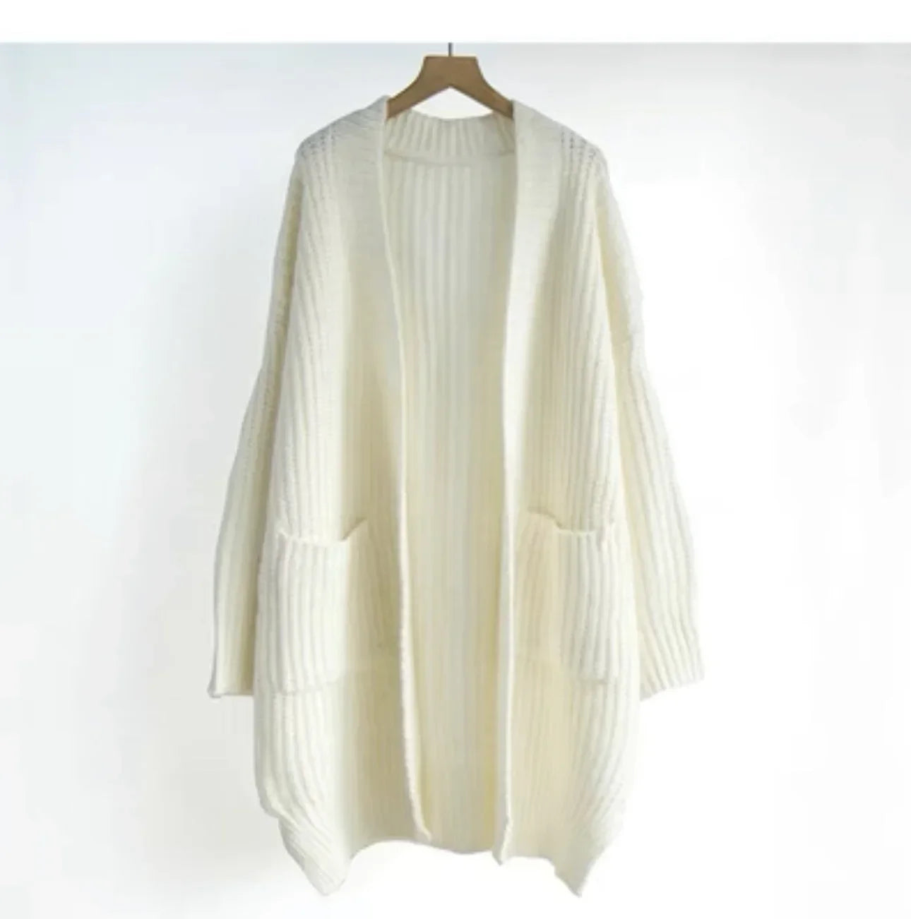 Long Cardigan 2025 Spring Knitted Women Loose V-neck Autumn Winter Elegant Sweet Outerwear Maxi Y2k Sweater Jumpers Soft Jacket