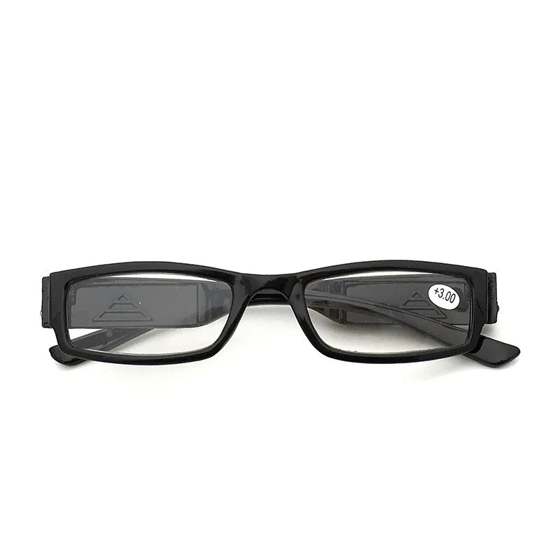 Reading Glasses With LED Light Women And Man Magnifying Glasses Light Up Night Presbyopic Glasses +1.0 +1.5 +2.0 To +4.0